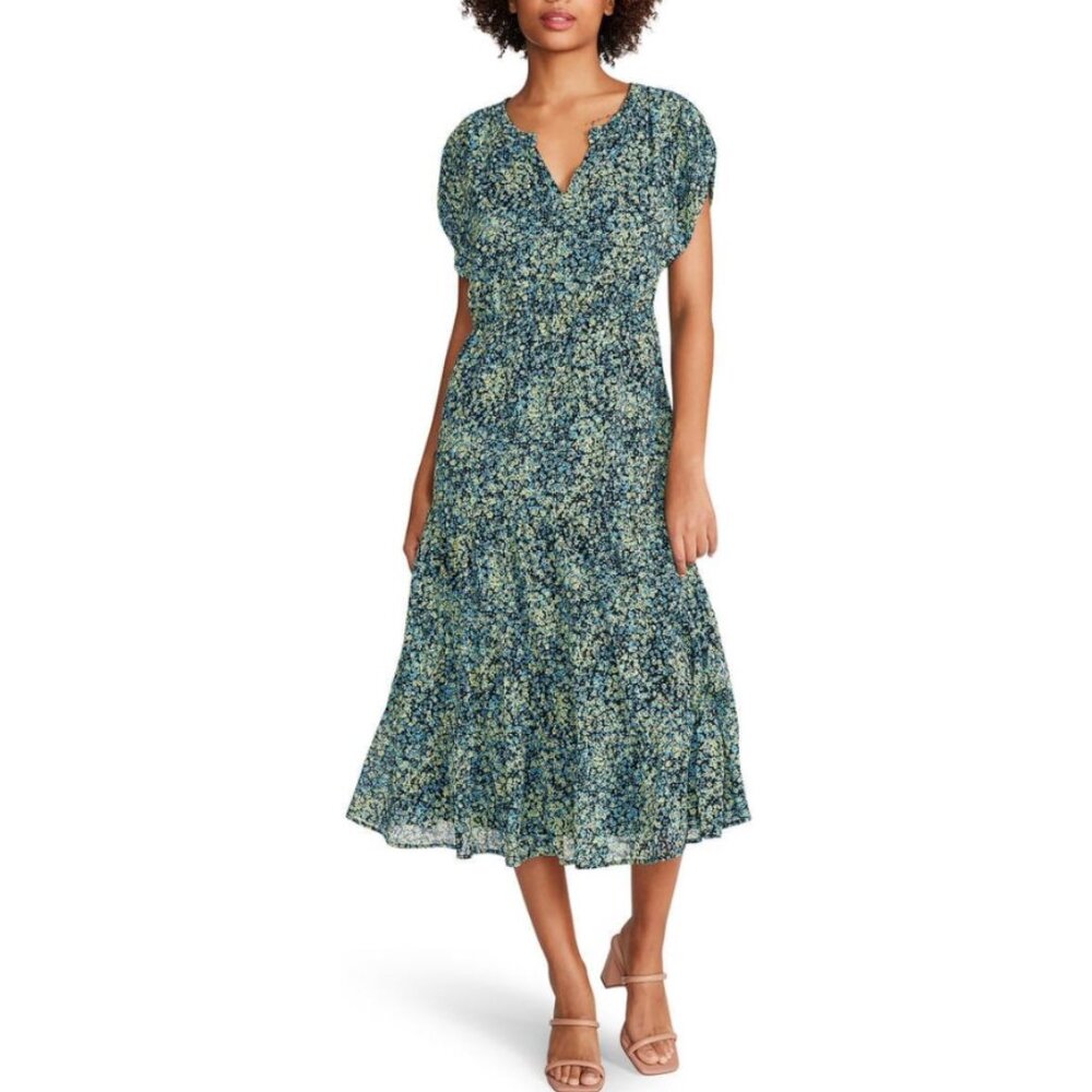 Steve Madden Blue Floral Midi Dress